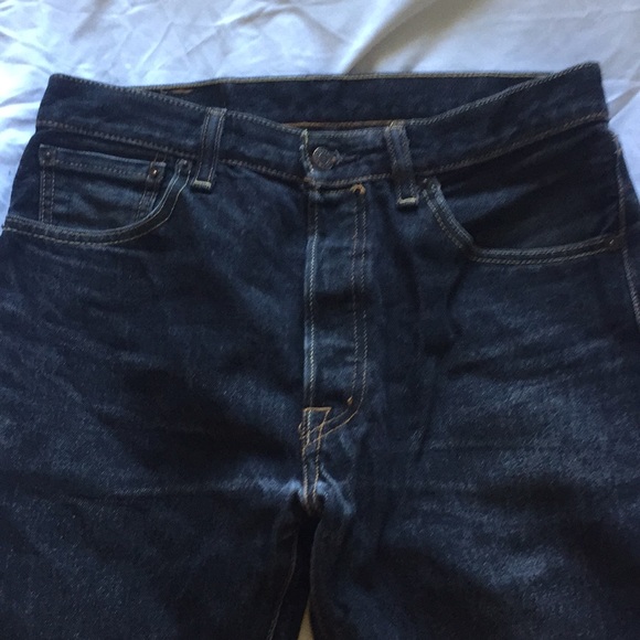 Levi’s 501 Black Tan Stitch Denim Pants sz 32 x 30 - Picture 2 of 8